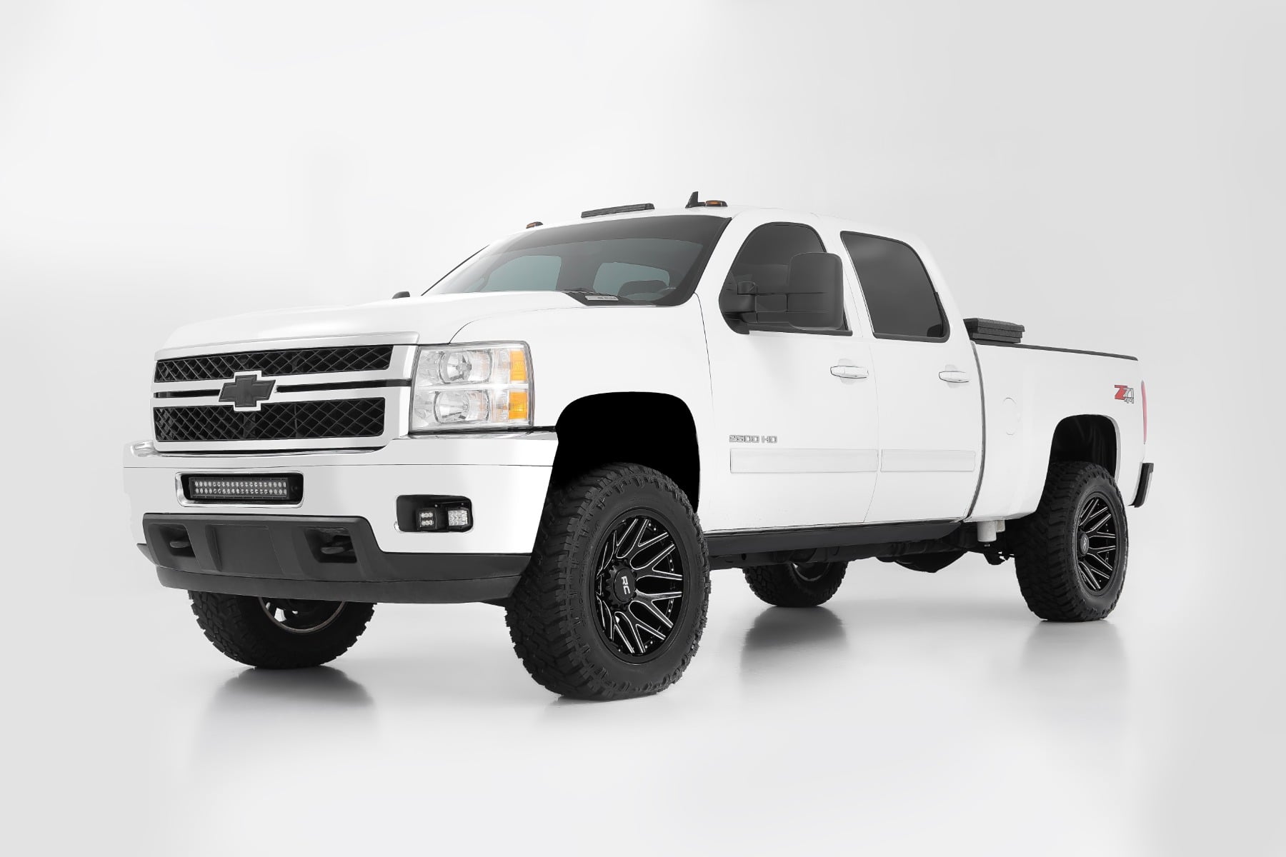 Rough Country 95 Series Wheel | One-Piece | Gloss Black Machined | 20x10 | 8x180 | -19mm by Rough Country