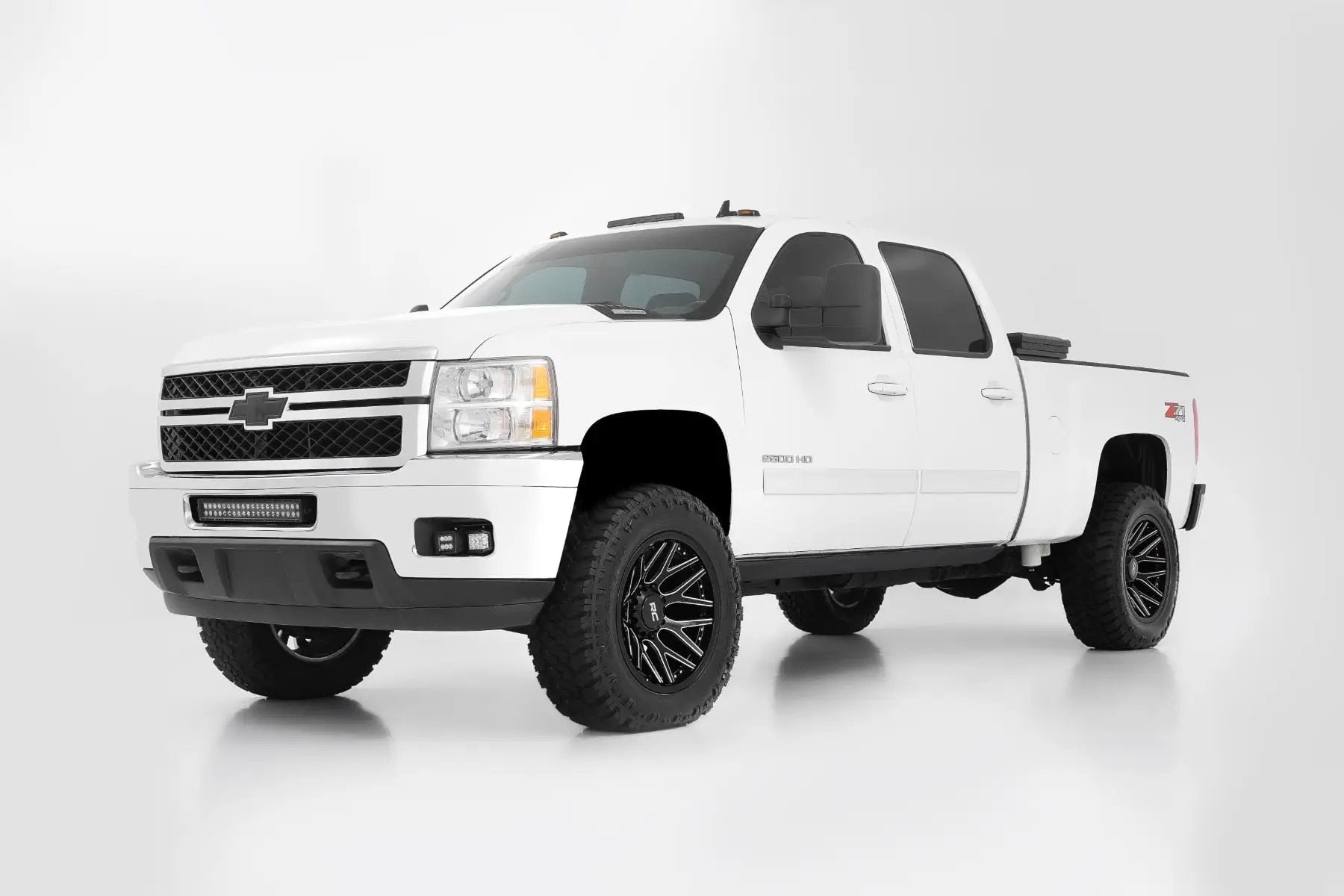 Rough Country 95 Series Wheel | One-Piece | Gloss Black Machined | 20x10 | 8x180 | -19mm by Rough Country