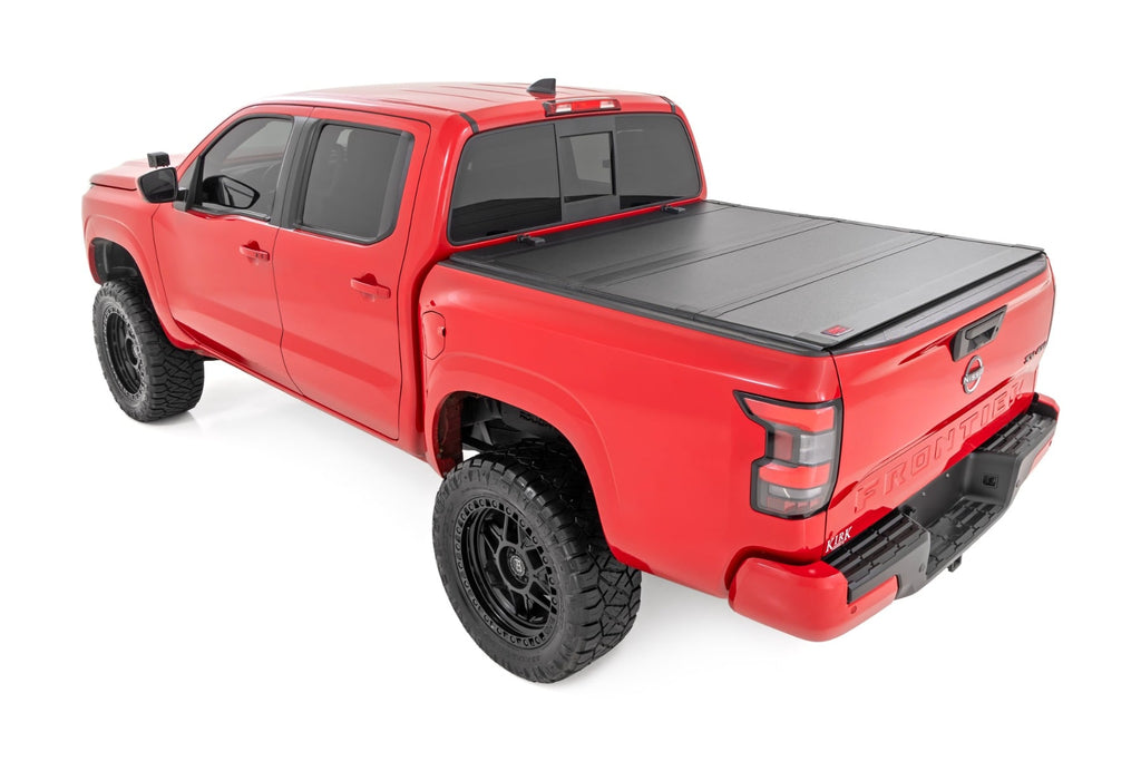 Hard Tri-Fold Flip Up Bed Cover | 5' Bed | Nissan Frontier 2WD/4WD (22-26) by Rough Country
