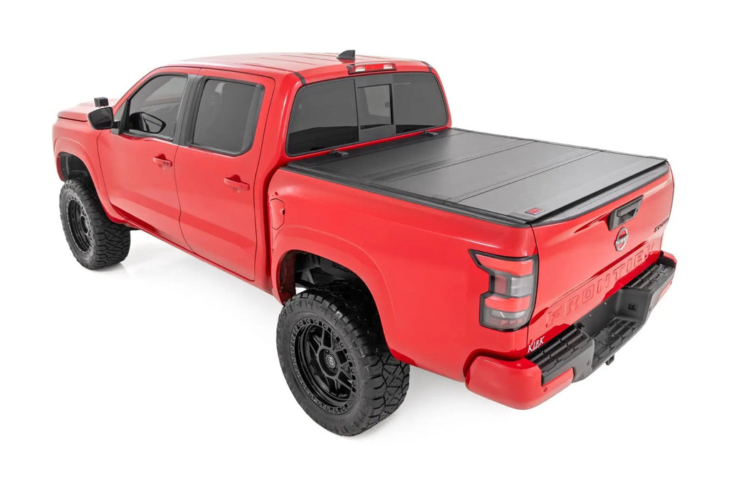Hard Tri-Fold Flip Up Bed Cover | 5' Bed | Nissan Frontier 2WD/4WD (22-26) by Rough Country
