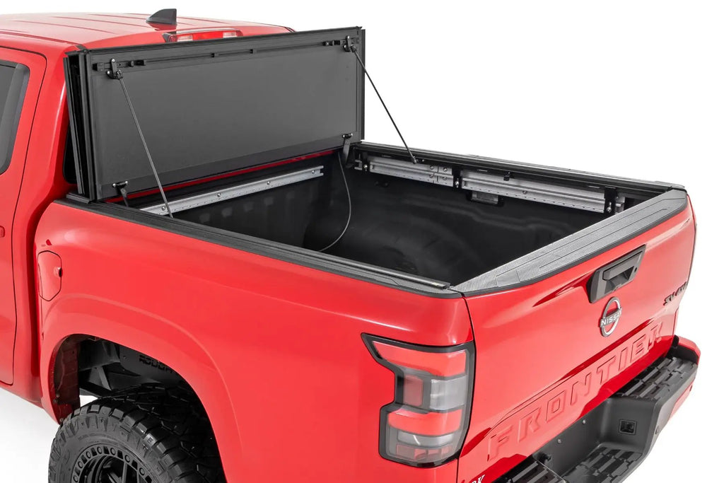 Hard Tri-Fold Flip Up Bed Cover | 5' Bed | Nissan Frontier 2WD/4WD (22-26) by Rough Country