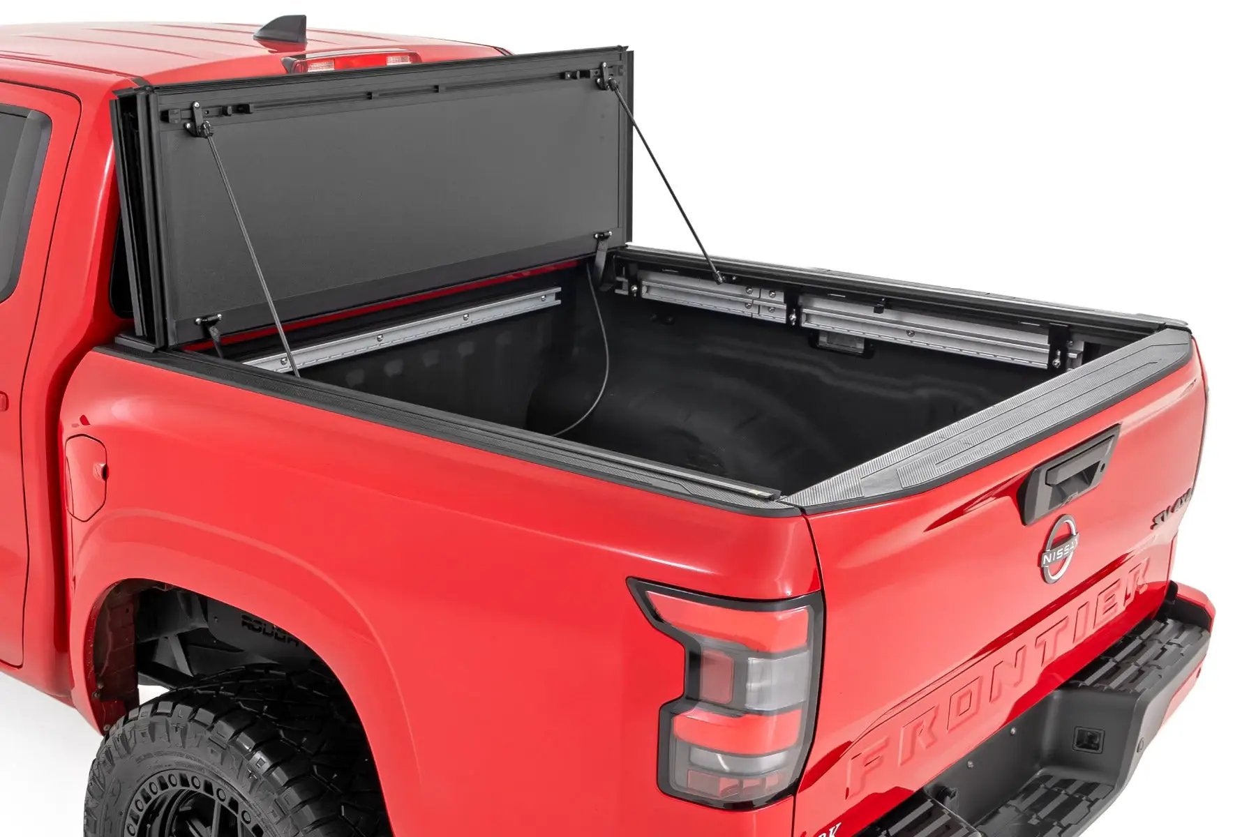 Hard Tri-Fold Flip Up Bed Cover | 5' Bed | Nissan Frontier 2WD/4WD (22-26) by Rough Country