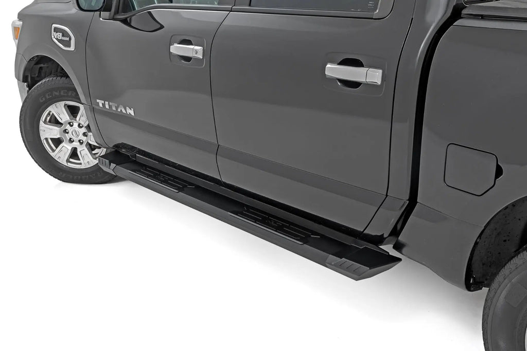 HD2 Aluminum Running Boards | Crew Cab | Nissan Titan 2WD/4WD (2004-2024) by Rough Country
