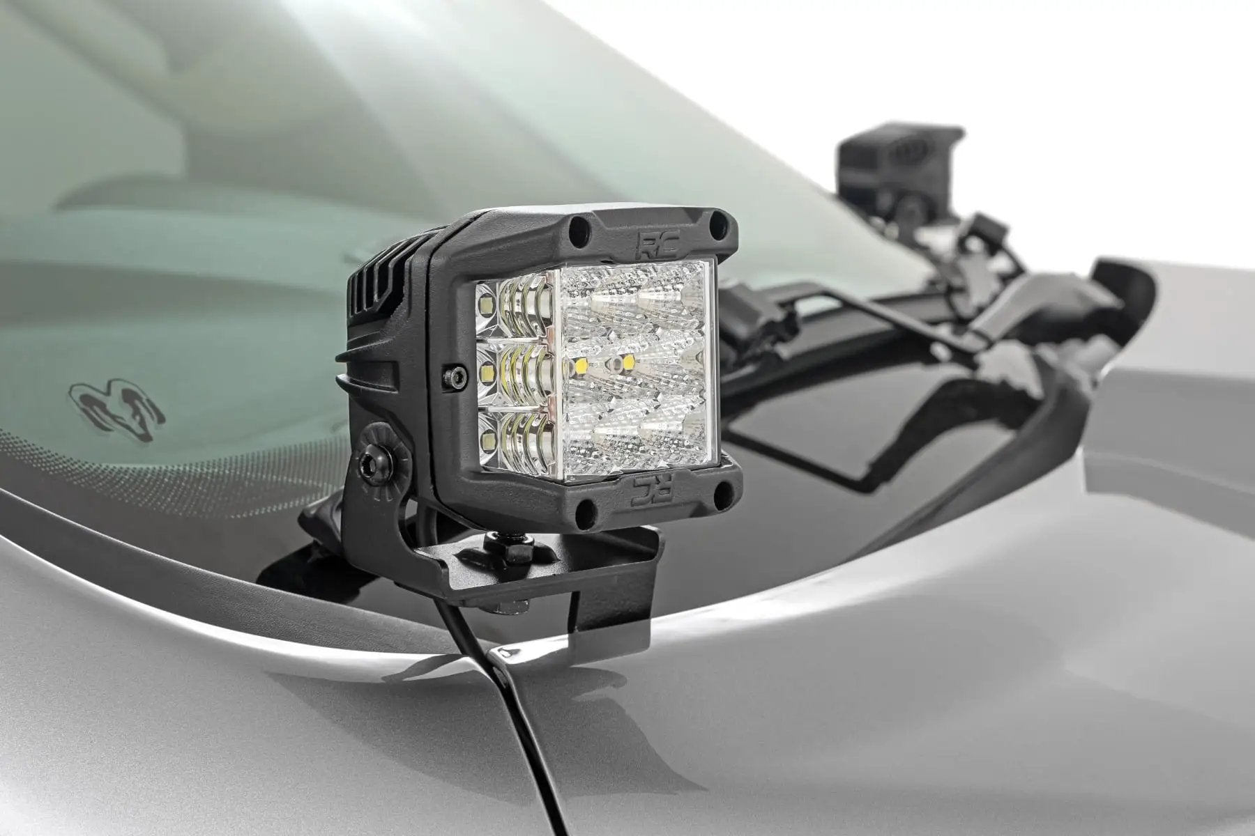 LED Light Kit | Ditch Mount | 2" Black Pair | White DRL | Ram 1500 (19-26) by Rough Country
