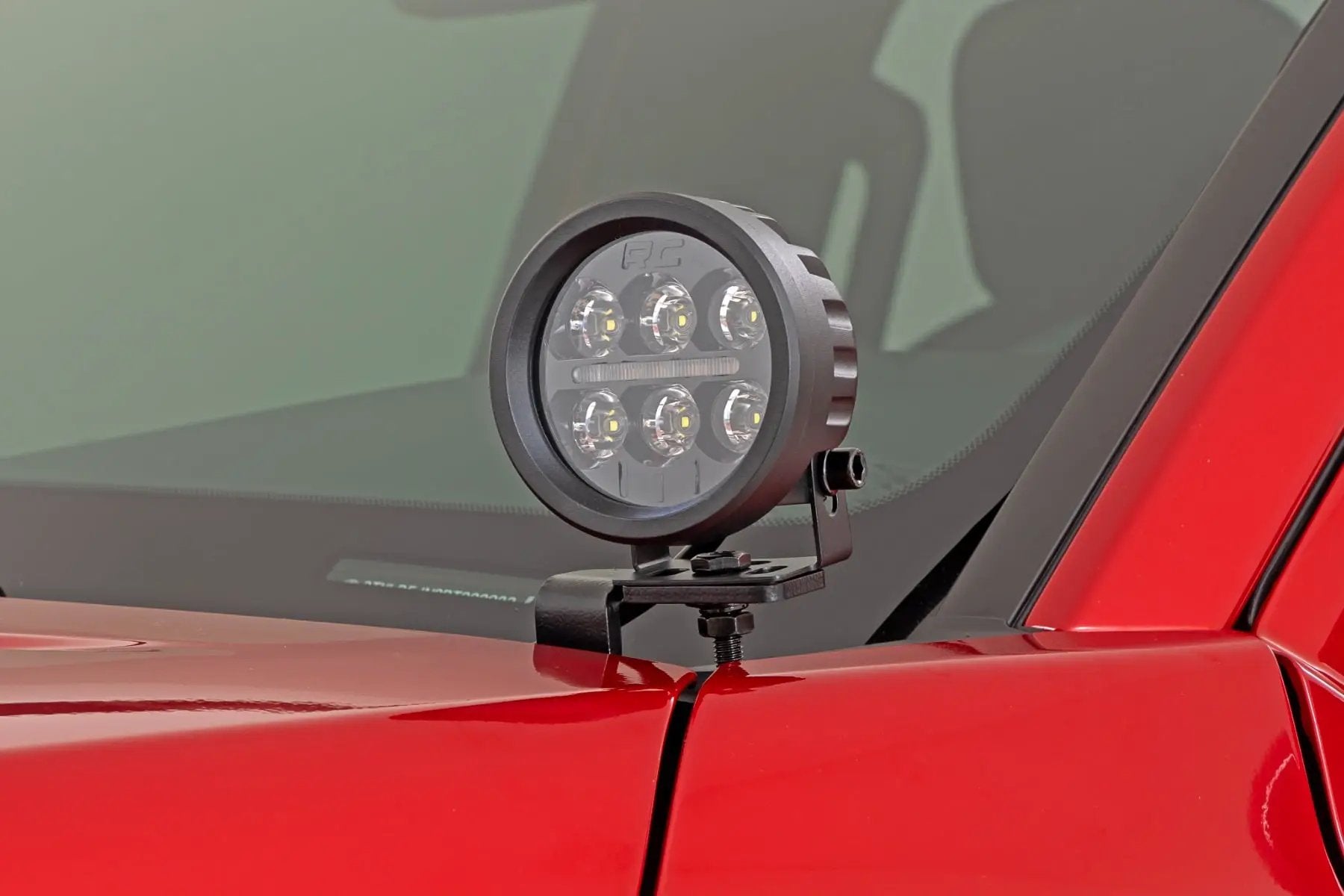 LED Light Kit | Ditch Mount | Black Series Round | 3.5 Inch | Amber DRL | Toyota Tacoma (24-26) by Rough Country