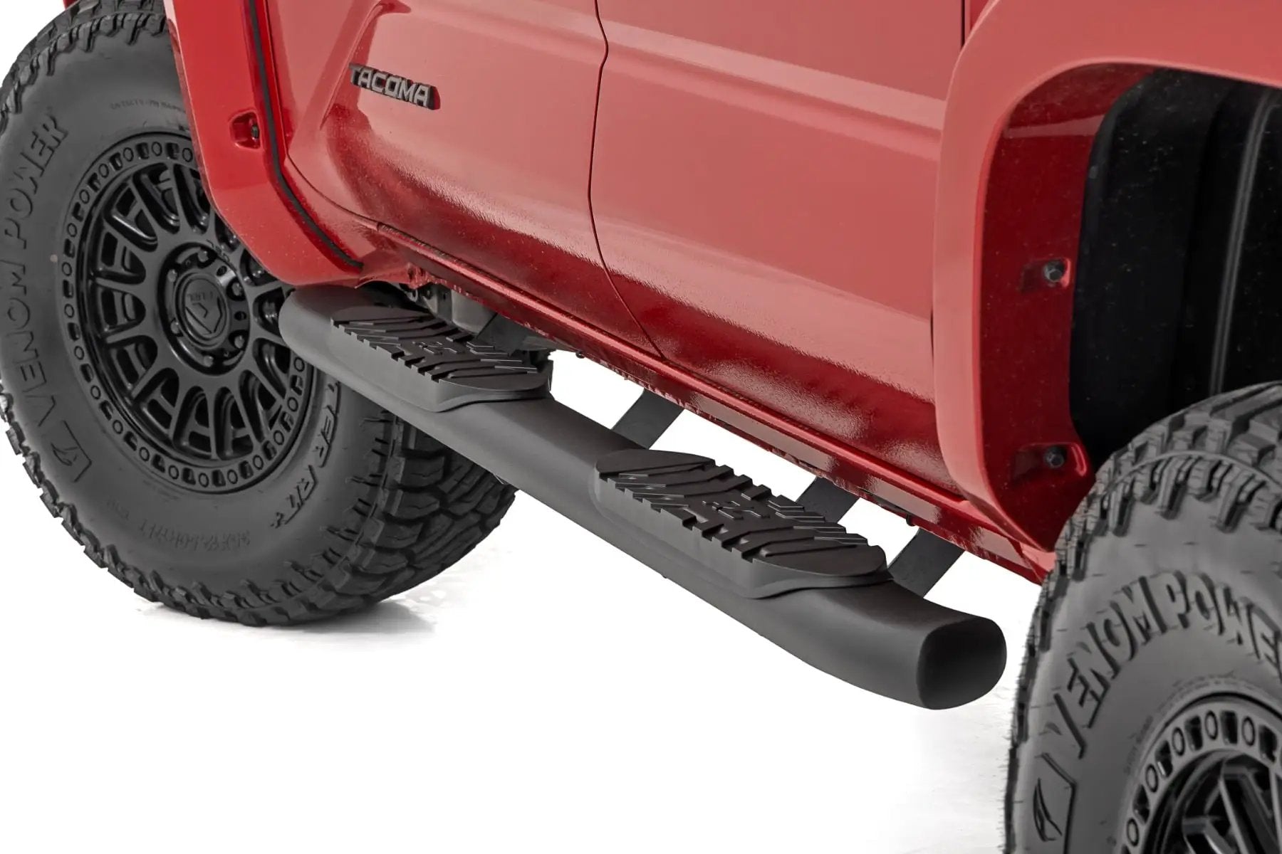 Oval Nerf Step | Double Cab | Black | Toyota Tacoma 2WD/4WD (2024-2026) by Rough Country