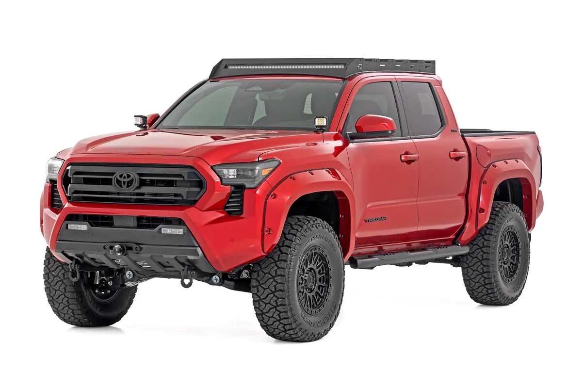 Oval Nerf Step | Double Cab | Black | Toyota Tacoma 2WD/4WD (2024-2026) by Rough Country
