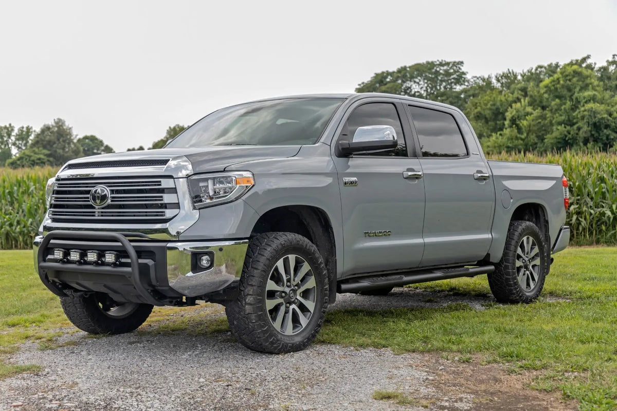 Oval Nerf Step | Crew Cab | Black | Toyota Tundra 2WD/4WD (2007-2021) by Rough Country