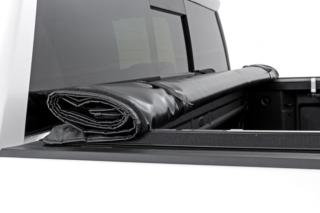 Soft Roll Up Bed Cover | 5'10" Bed | Chevy/GMC Sierra 1500 (19-26)/Silverado 1500 (19-26) by Rough Country