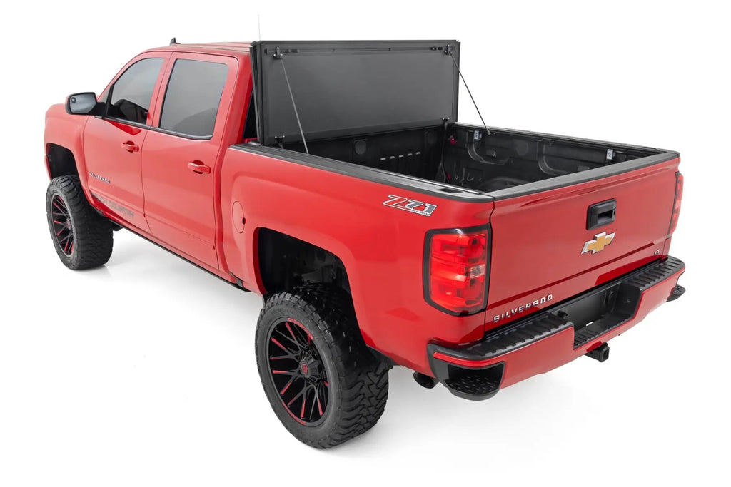 Hard Tri-Fold Flip Up Bed Cover | 5'9" Bed | Chevy/GMC 1500 (14-18 & Classic) by Rough Country