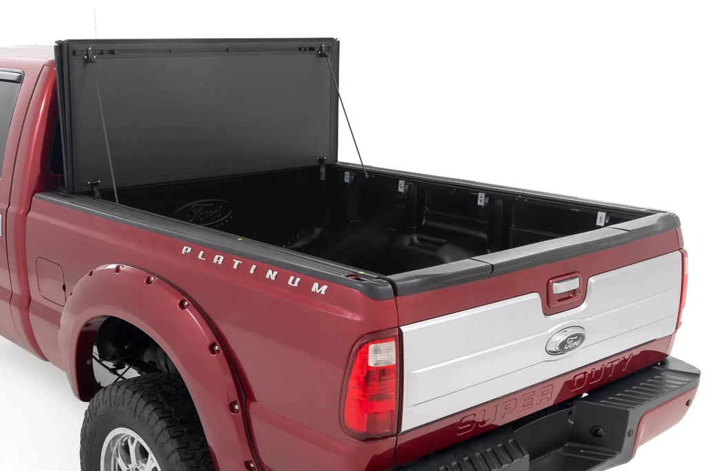 Hard Tri-Fold Flip Up Bed Cover | 6'10" Bed | Ford F-250/F-350 Super Duty (99-16) by Rough Country