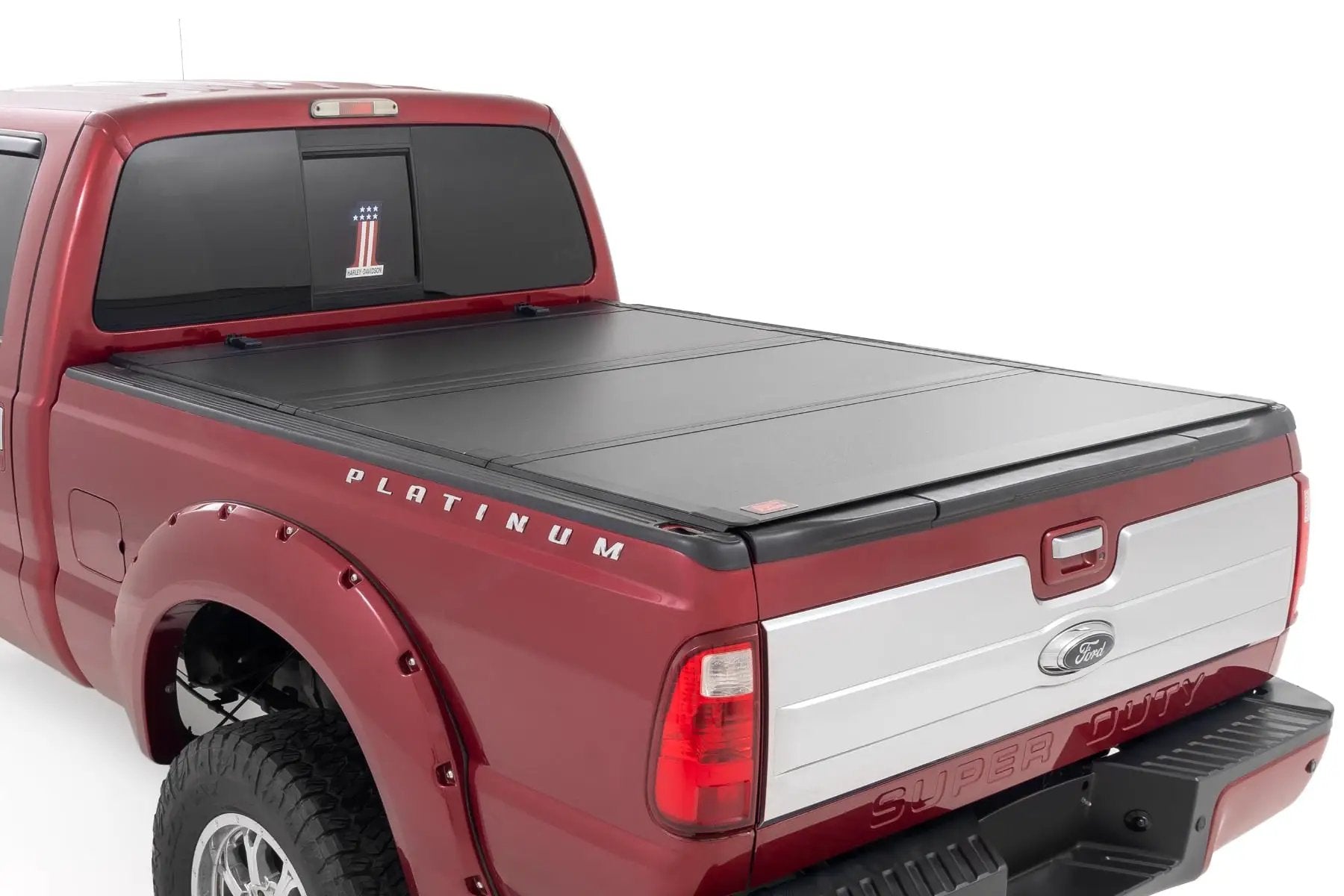 Hard Tri-Fold Flip Up Bed Cover | 6'10" Bed | Ford F-250/F-350 Super Duty (99-16) by Rough Country