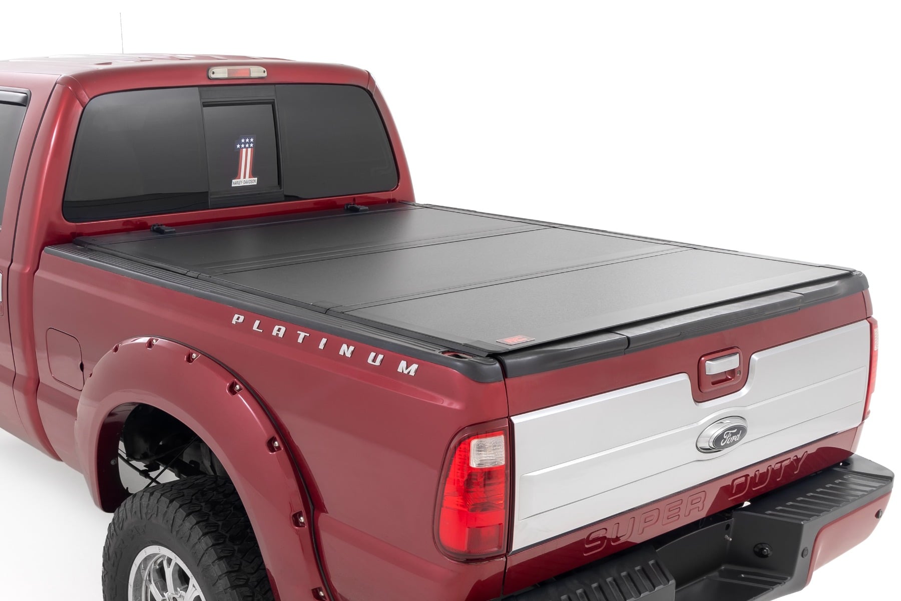 Hard Tri-Fold Flip Up Bed Cover | 6'10" Bed | Ford F-250/F-350 Super Duty (99-16) by Rough Country