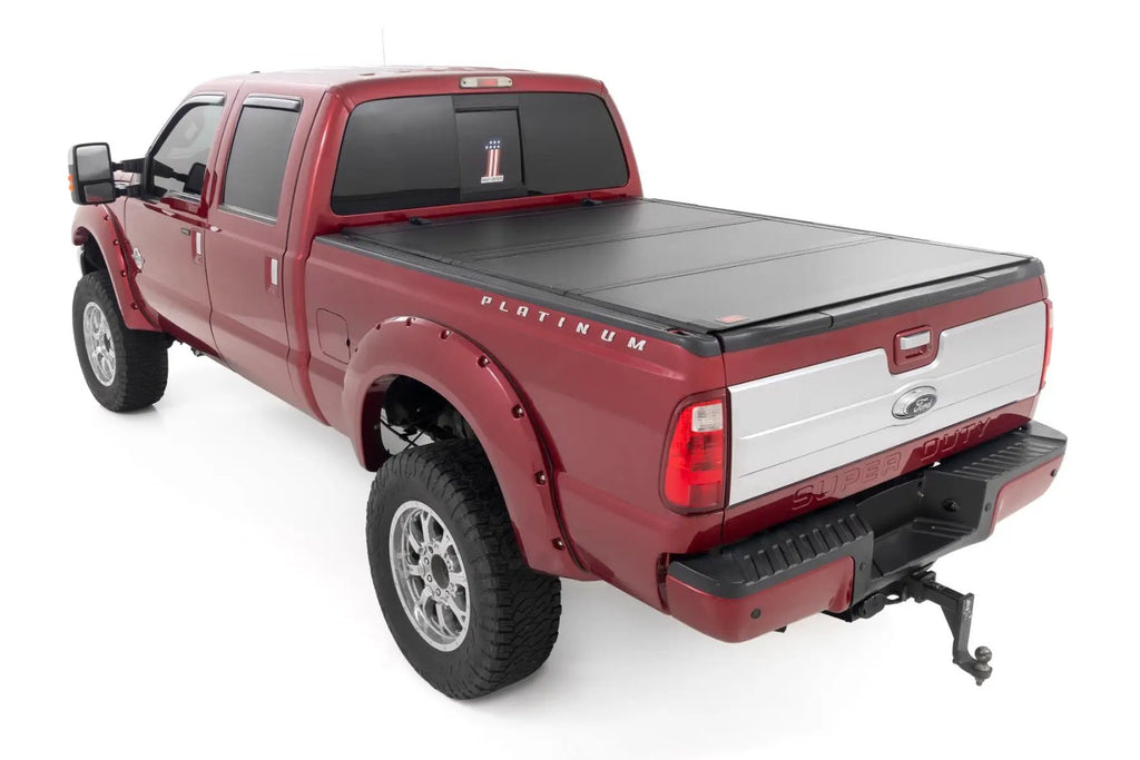 Hard Tri-Fold Flip Up Bed Cover | 6'10" Bed | Ford F-250/F-350 Super Duty (99-16) by Rough Country