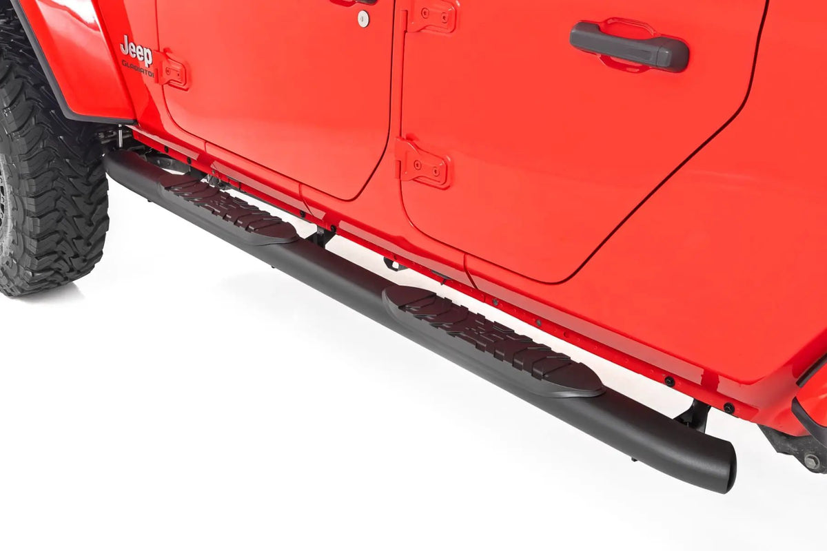 Oval Nerf Steps | Black | Jeep Gladiator JT 4WD (2020-2026) by Rough Country