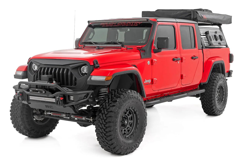 Oval Nerf Steps | Black | Jeep Gladiator JT 4WD (2020-2026) by Rough Country