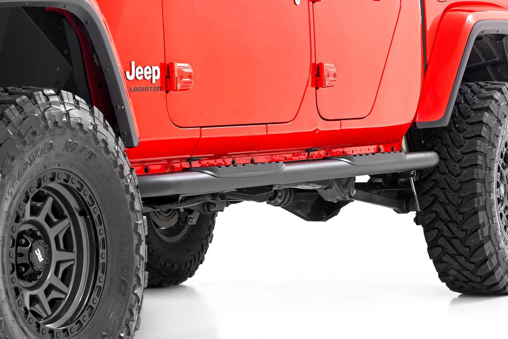 Oval Nerf Steps | Black | Jeep Gladiator JT 4WD (2020-2026) by Rough Country