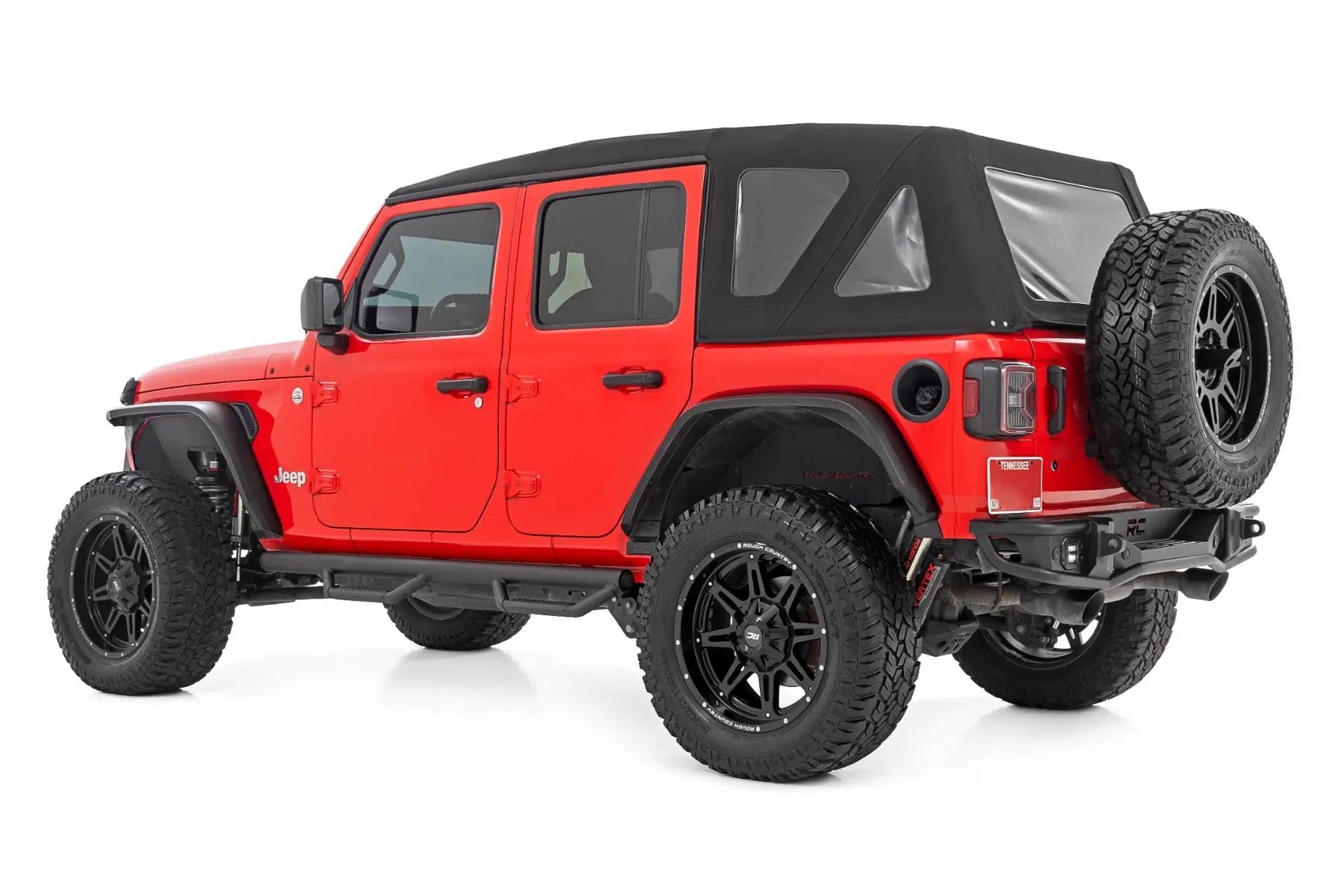 Nerf Steps | Wheel to Wheel | 4 Door | Jeep Wrangler Unlimited 4WD (18-26) by Rough Country