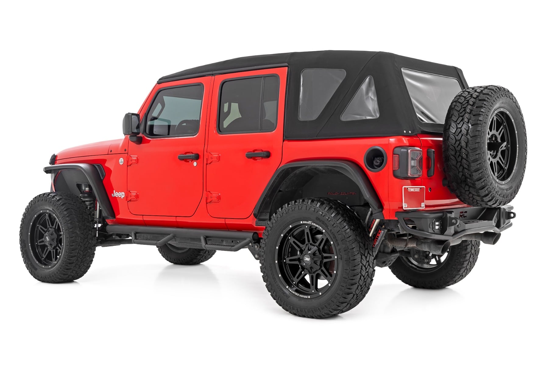 Nerf Steps | Wheel to Wheel | 4 Door | Jeep Wrangler Unlimited 4WD (18-26) by Rough Country