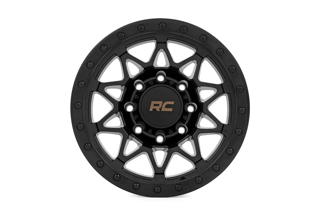 Rough Country 78 Series Wheel | Simulated Beadlock | Black | 18x9 | 8x170 | 0mm