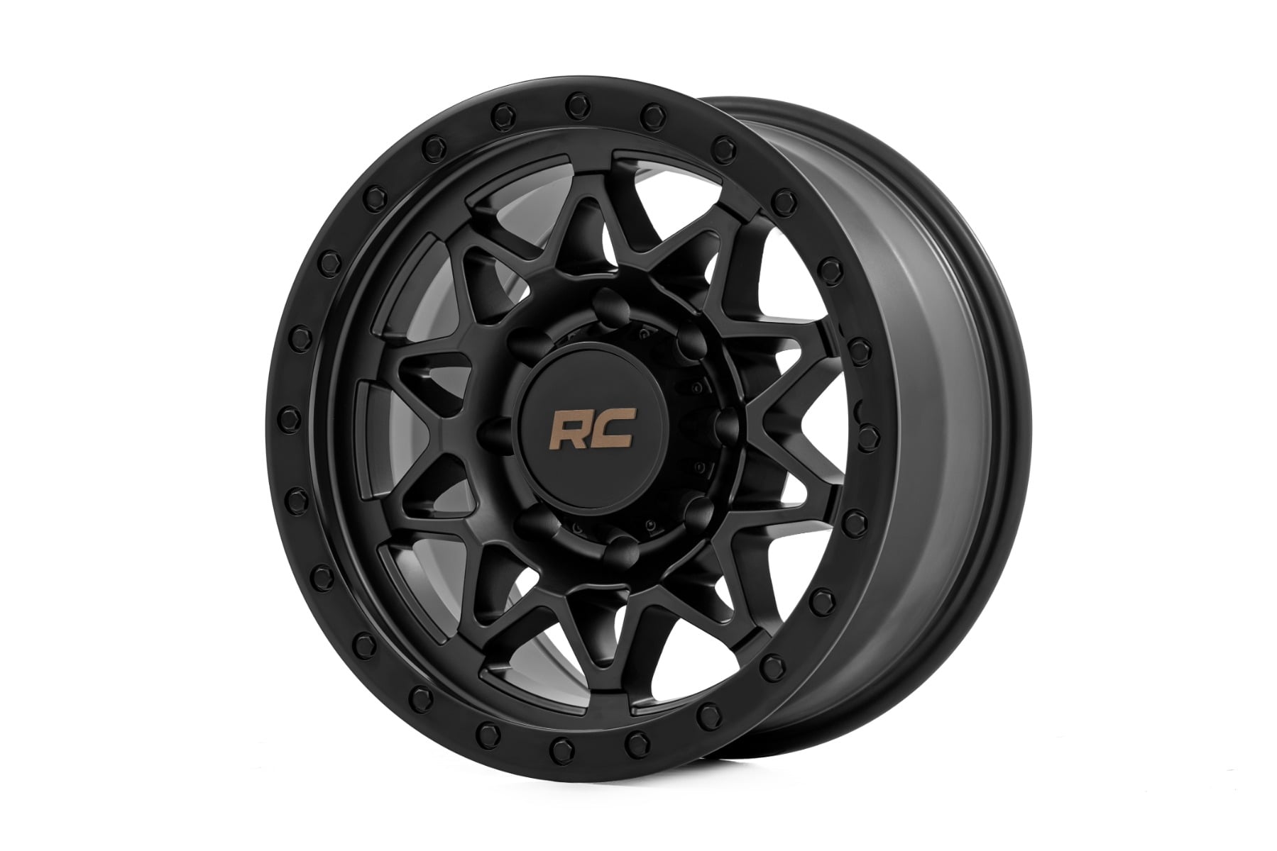 Rough Country 78 Series Wheel | Simulated Beadlock | Black | 18x9 | 8x6.5 | -12mm by Rough Country