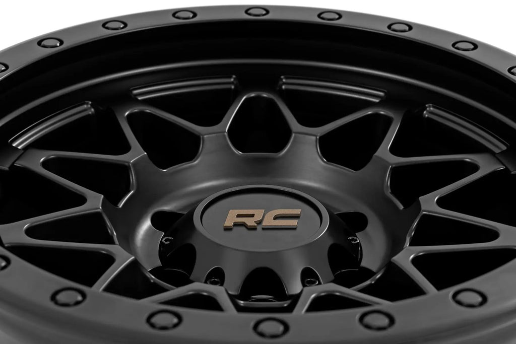 Rough Country 78 Series Wheel | Simulated Beadlock | Black | 18x9 | 5x5.5 | -12mm