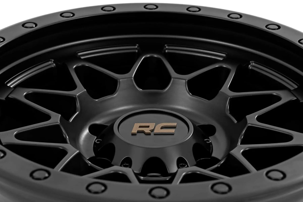 Rough Country 78 Series Wheel | Simulated Beadlock | Black | 18x9 | 5x5.5 | -12mm