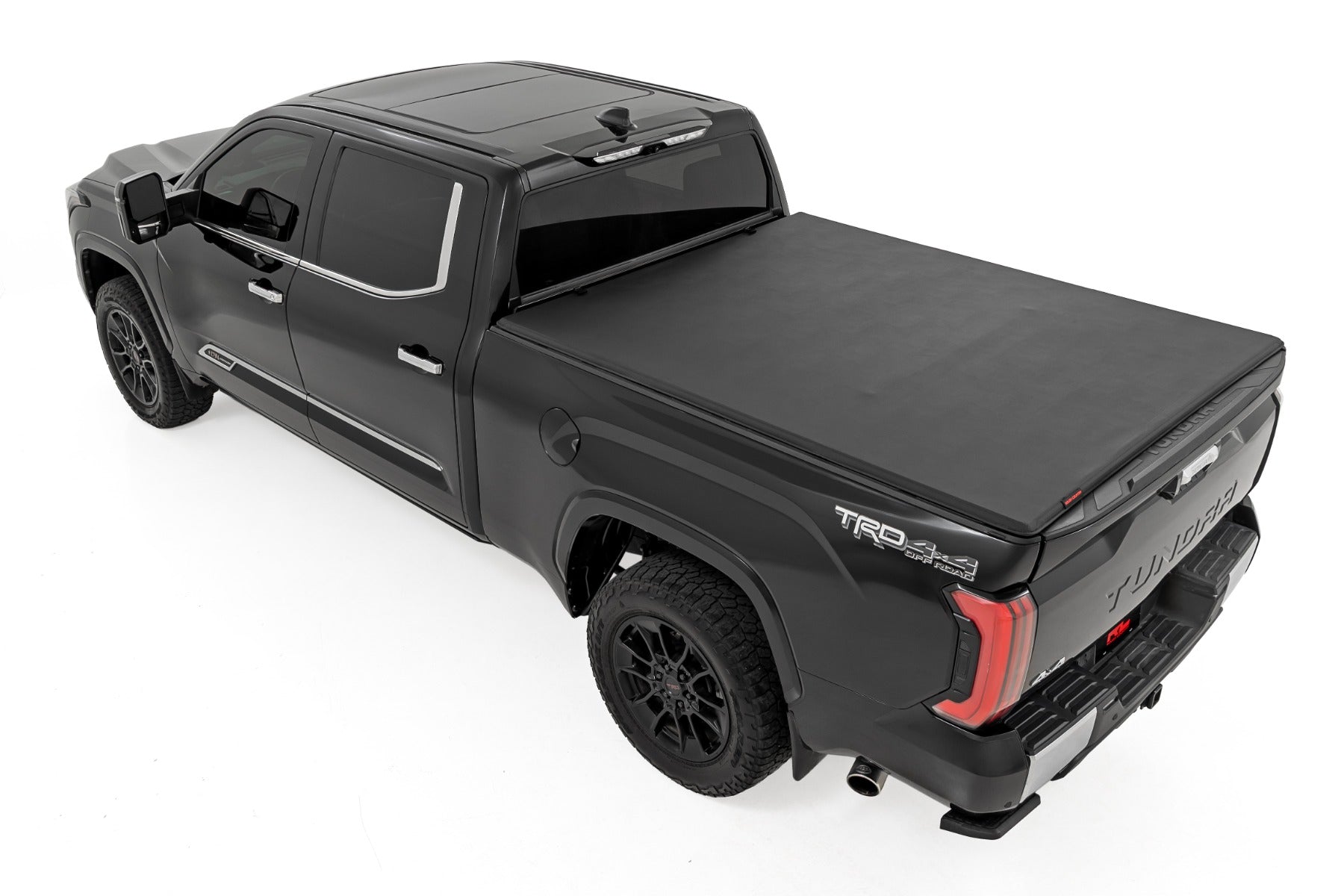 Soft Tri-Fold Bed Cover | With & W/O OE Rails | 6'7" Bed | Toyota Tundra (22-26) by Rough Country