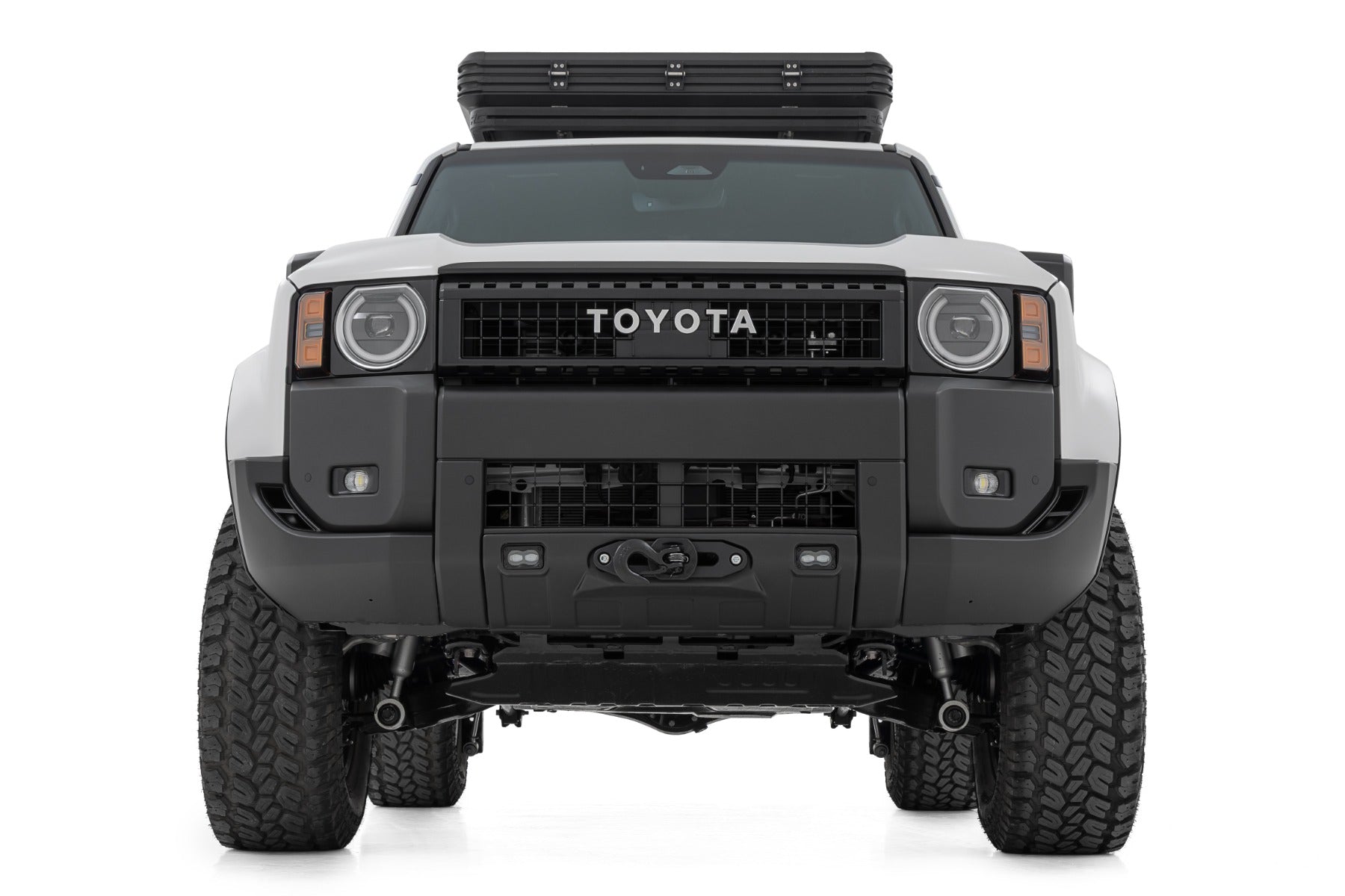 FXS Hidden Winch Mount | White SAE | PRO9500S | Toyota Land Cruiser (24-26) by Rough Country