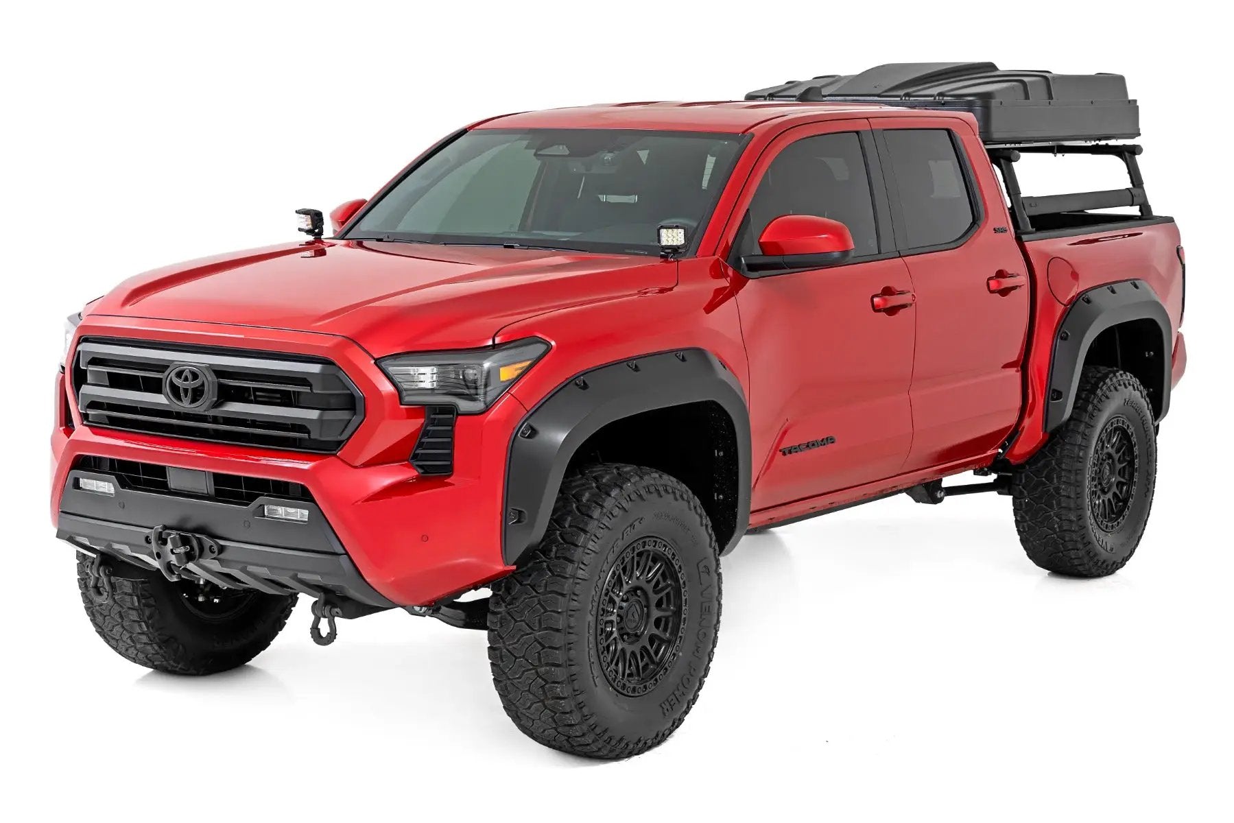 LED Light Kit | Ditch Mount | Black Series Round | 3.5 Inch | Amber DRL | Toyota Tacoma (24-26) by Rough Country