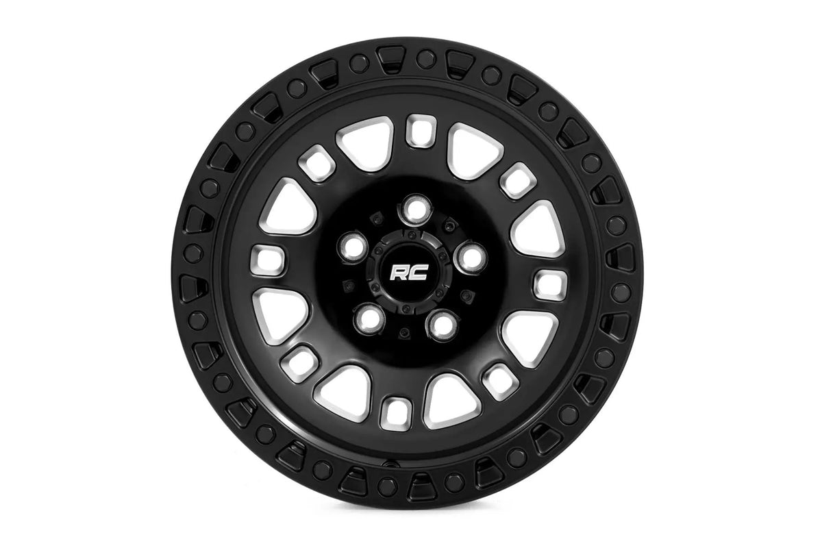 Rough Country 82 Series Wheel | One-Piece | Semi Gloss Black | 18x9 | 5x5 | 0mm by Rough Country