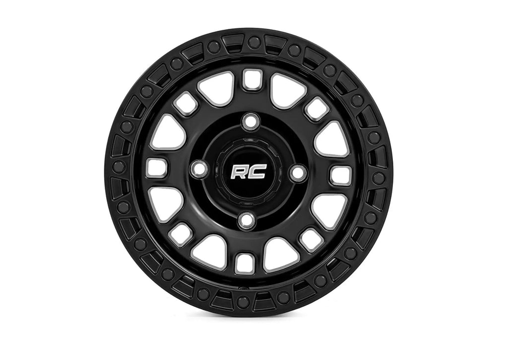 Rough Country 82 Series Wheel | One-Piece | Semi Gloss Black | 14x7 | 4x156 | +10mm by Rough Country