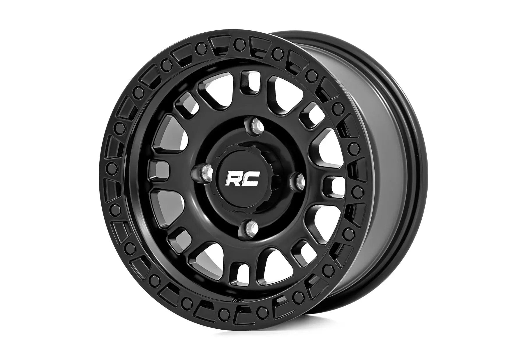 Rough Country 82 Series Wheel | One-Piece | Semi Gloss Black | 14x7 | 4x156 | +10mm by Rough Country