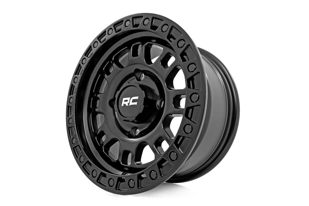 Rough Country 82 Series Wheel | One-Piece | Semi Gloss Black | 14x7 | 4x156 | +10mm by Rough Country