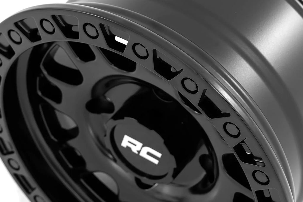 Rough Country 82 Series Wheel | One-Piece | Semi Gloss Black | 14x7 | 4x156 | +10mm by Rough Country