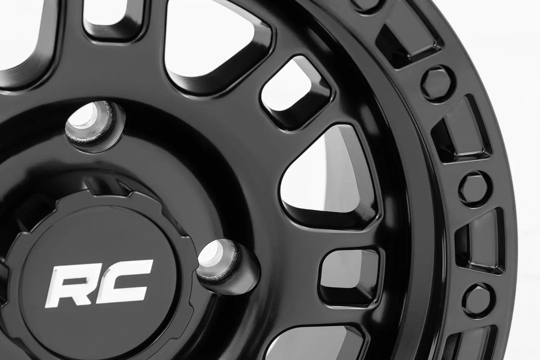 Rough Country 82 Series Wheel | One-Piece | Semi Gloss Black | 14x7 | 4x156 | +10mm by Rough Country