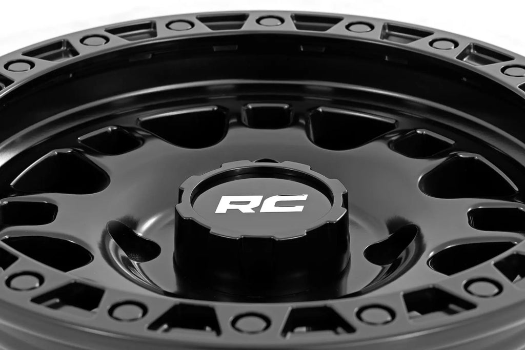 Rough Country 82 Series Wheel | One-Piece | Semi Gloss Black | 14x7 | 4x156 | +10mm by Rough Country