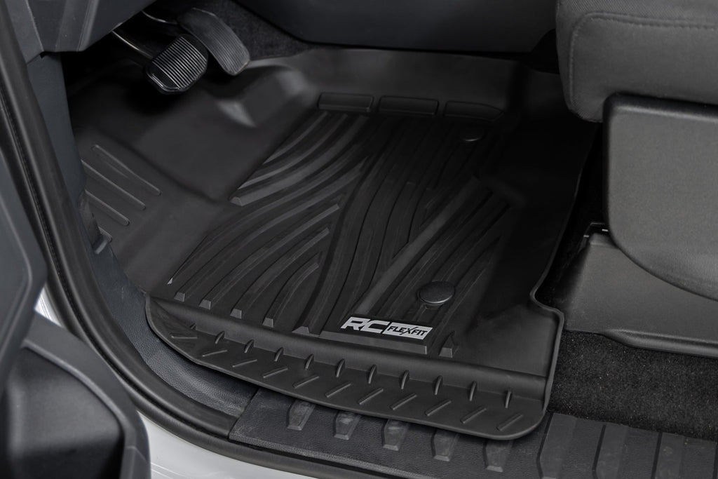 Flex-Fit Floor Mats | FR & RR | Ford F-150 (15-26)/F-150 Lightning (22-26)/Raptor (17-25) by Rough Country