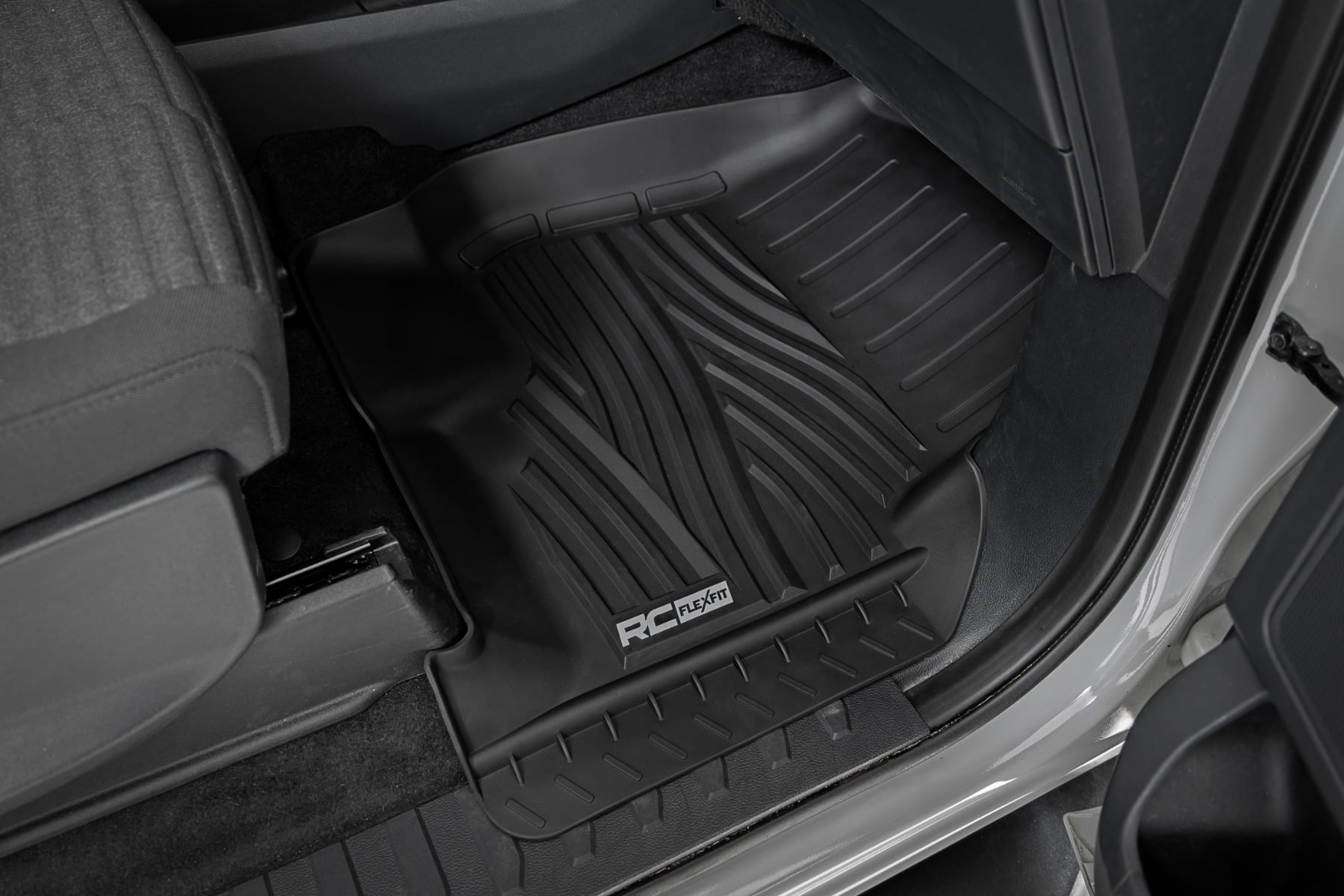 Flex-Fit Floor Mats | Front | Ford F-150 (15-26)/F-150 Lightning (22-26)/Raptor (17-25) by Rough Country
