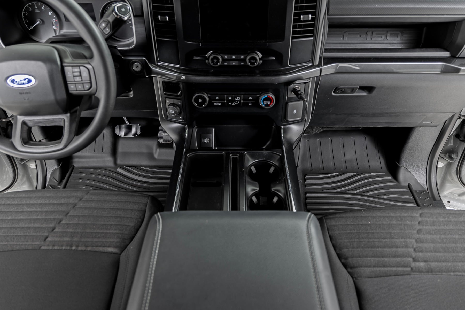Flex-Fit Floor Mats | Front | Ford F-150 (15-26)/F-150 Lightning (22-26)/Raptor (17-25) by Rough Country
