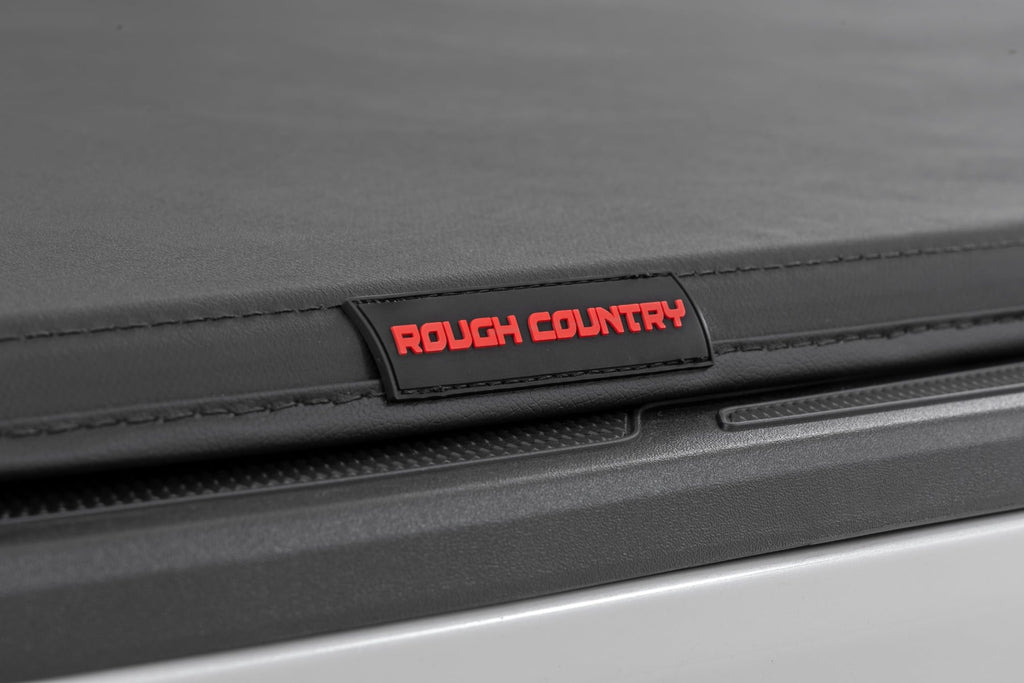 Soft Tri-Fold Bed Cover | 5' Bed | Dbl Cab | Toyota Tacoma 2WD/4WD (24-26) by Rough Country