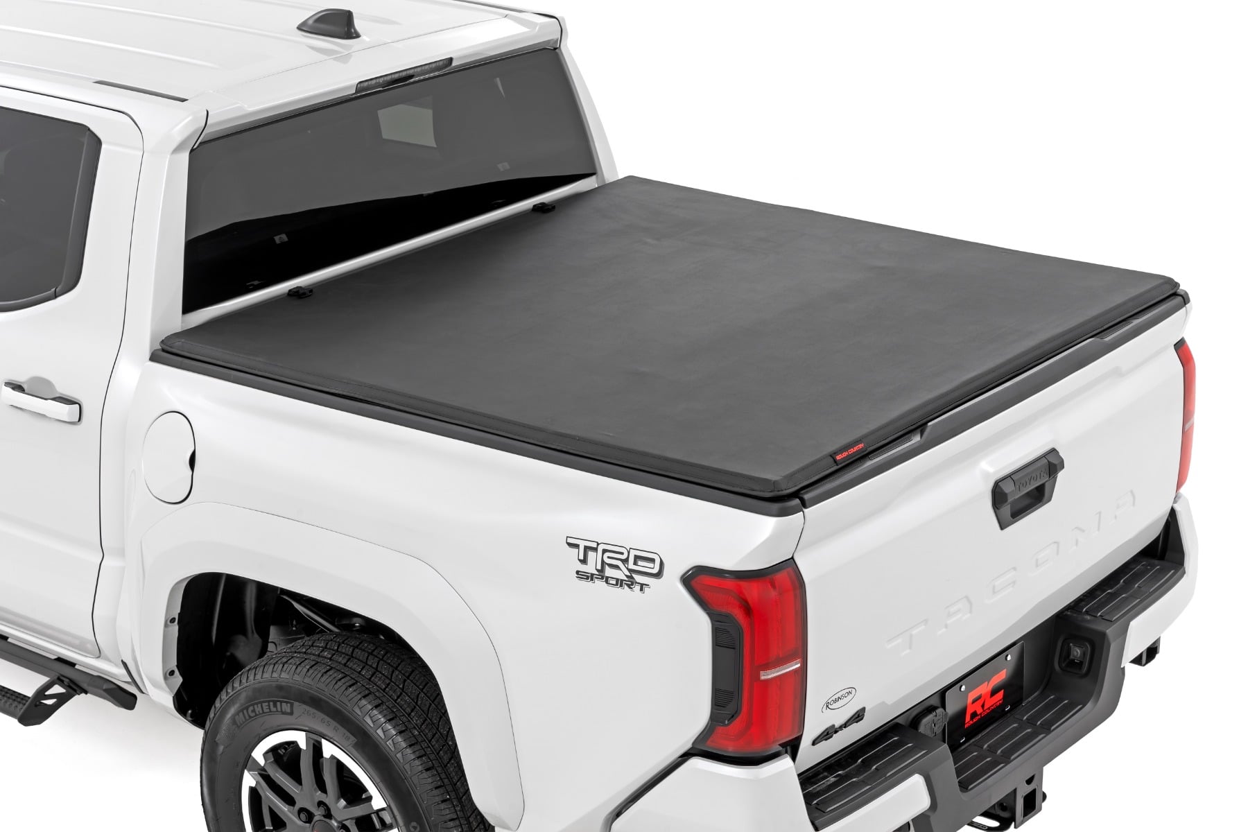 Soft Tri-Fold Bed Cover | 5' Bed | Dbl Cab | Toyota Tacoma 2WD/4WD (24-26) by Rough Country