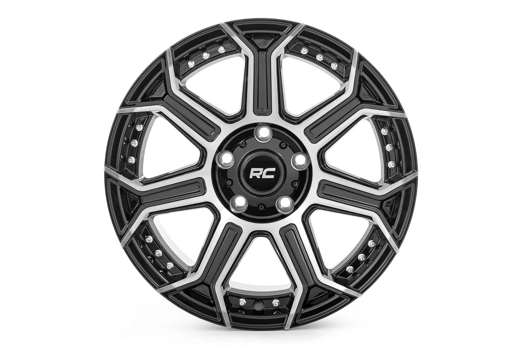 Rough Country 89 Series Wheel | One-Piece | Black Machined Gun Metal | 17x9 | 5x4.5 | -12mm by Rough Country