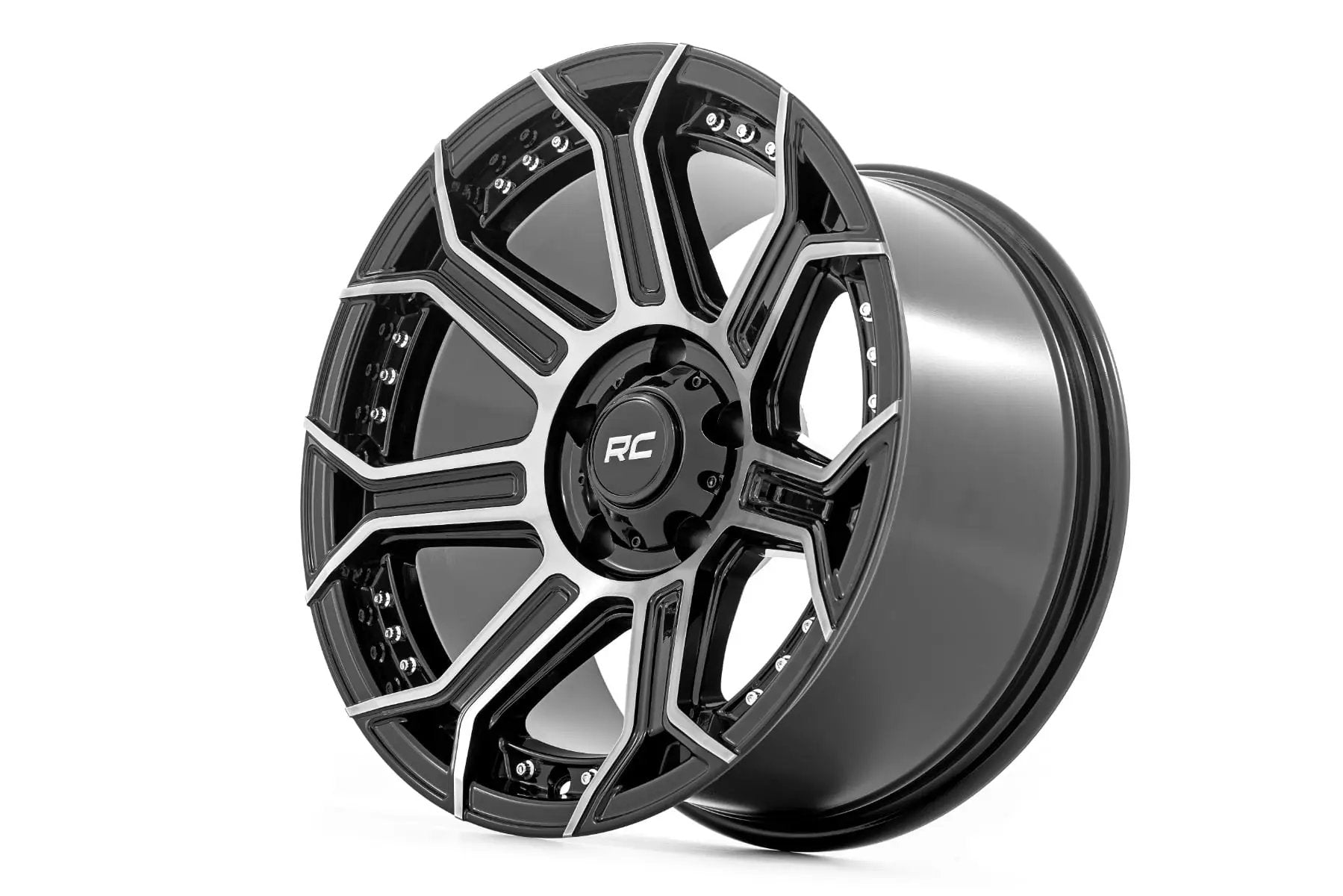 Rough Country 89 Series Wheel | One-Piece | Black Machined Gun Metal | 17x9 | 6x5.5 | -12mm by Rough Country