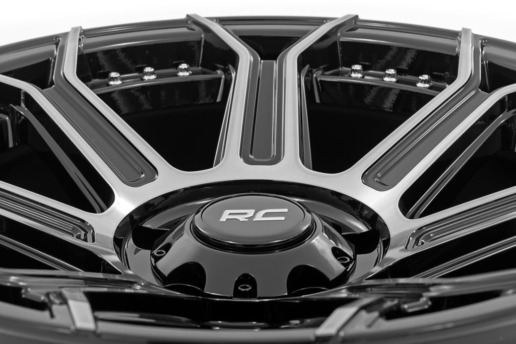 Rough Country 89 Series Wheel | One-Piece | Black Machined Gun Metal | 17x9 | 6x5.5 | -12mm by Rough Country