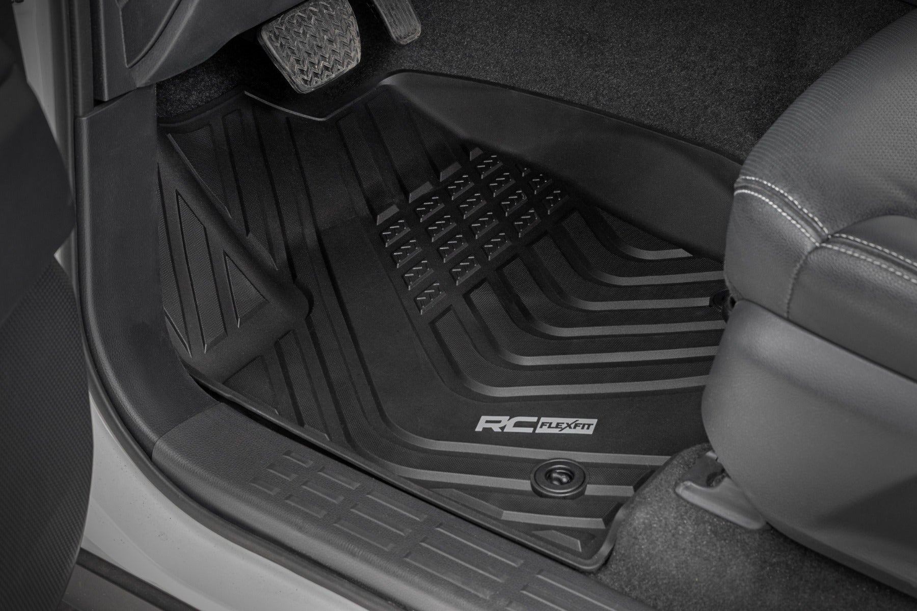Flex-Fit Floor Mats | FR & RR | Toyota Land Cruiser 4WD (2024-2026) by Rough Country