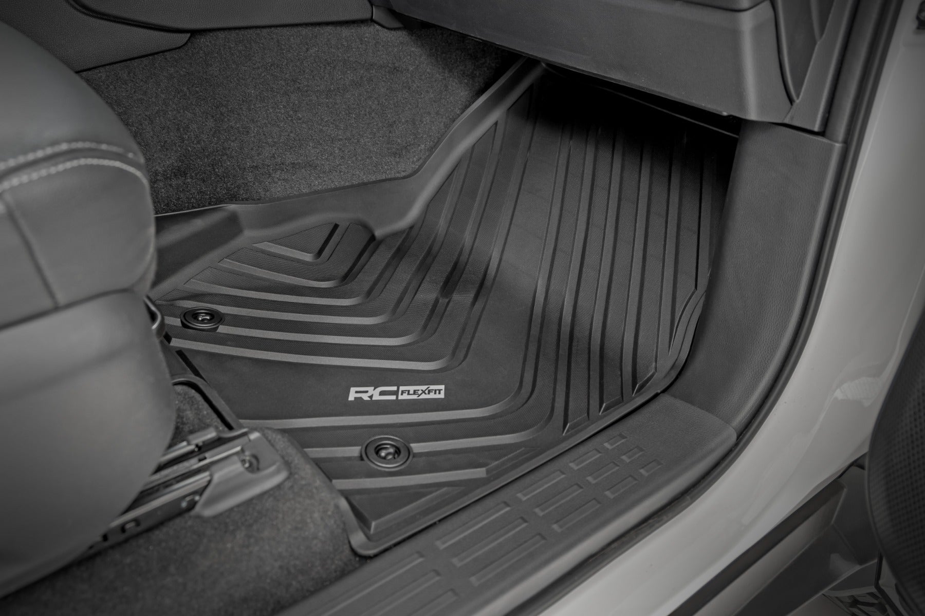 Flex-Fit Floor Mats | FR & RR | Toyota Land Cruiser 4WD (2024-2026) by Rough Country
