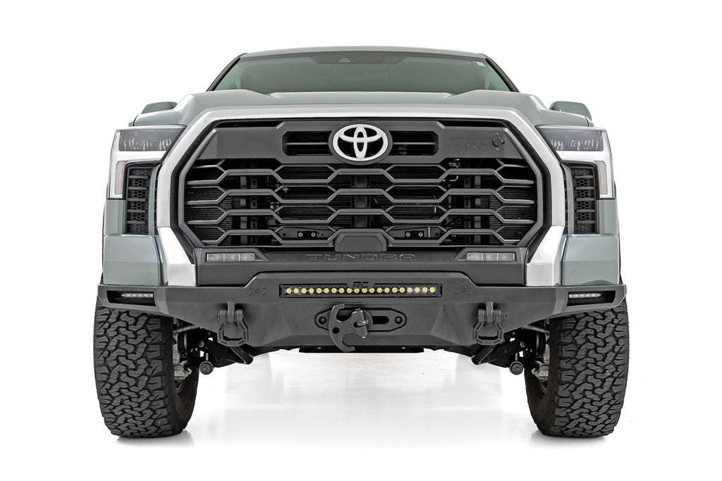 Hybrid Front Bumper | 12000S | Blk LED w/ Amber DRL | Toyota Tundra (22-26) by Rough Country