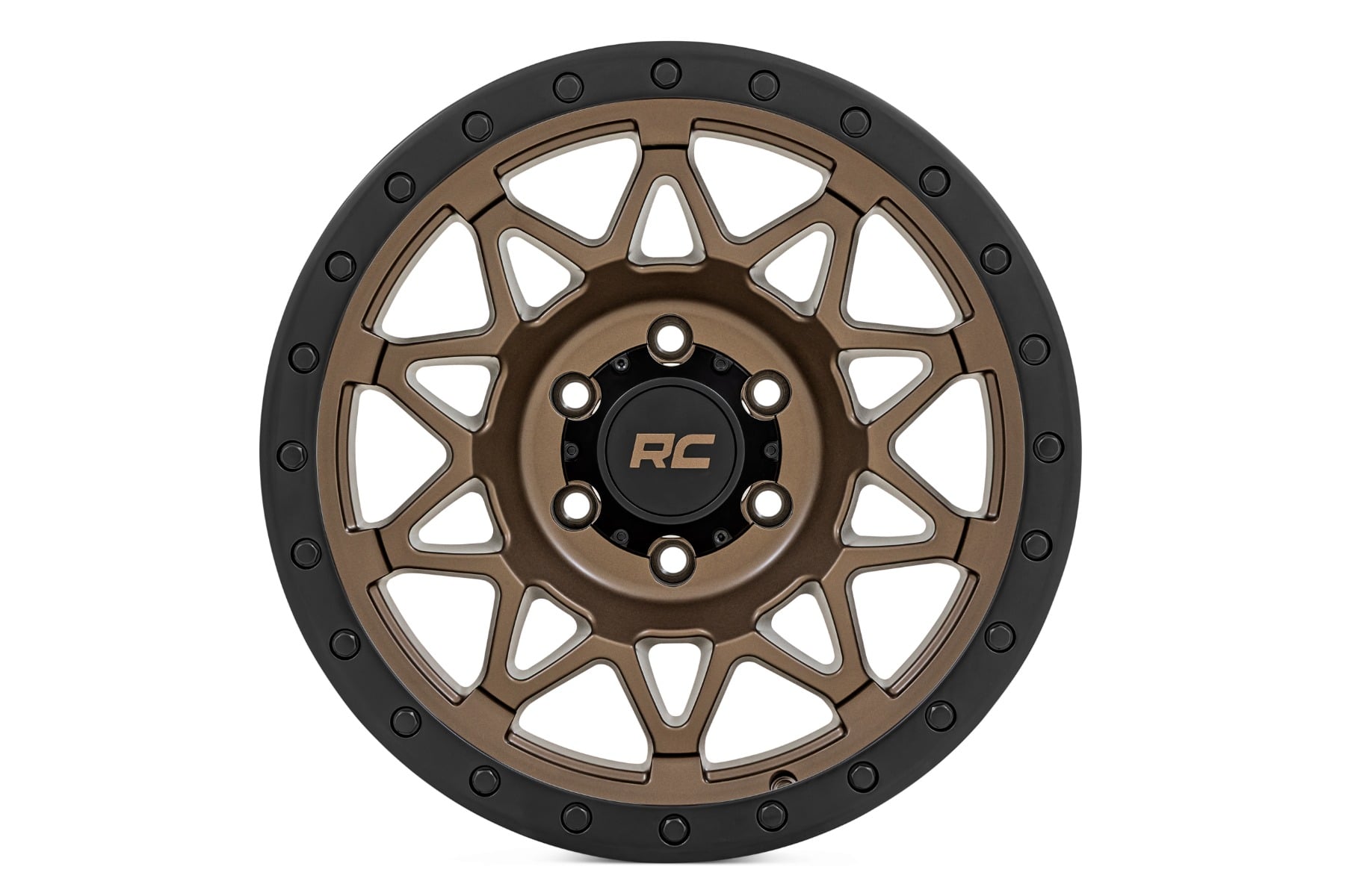 Rough Country 78 Series Wheel | Simulated Beadlock | Bronze/Black | 18x9 | 5x5.5 | -12mm by Rough Country