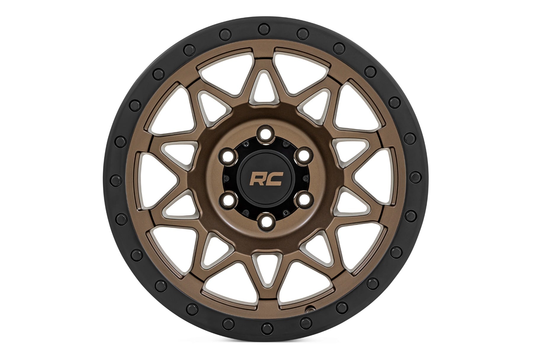 Rough Country 78 Series Wheel | Simulated Beadlock | Bronze/Black | 18x9 | 5x5.5 | -12mm by Rough Country